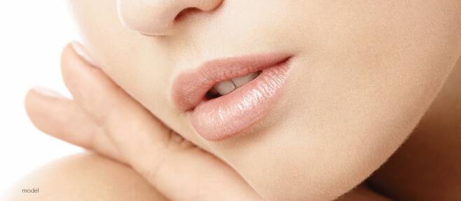 patient after lip injections