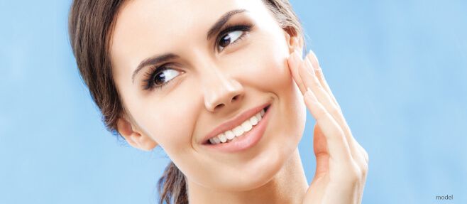 woman face post exfoliation