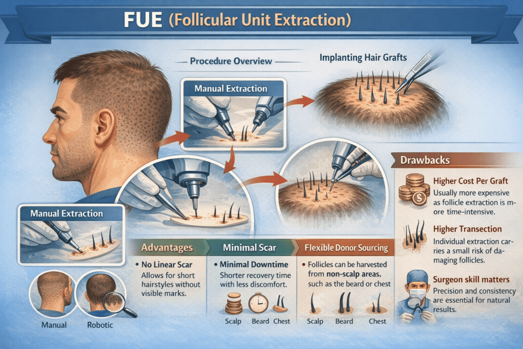 Follicular Unit Extraction diagram