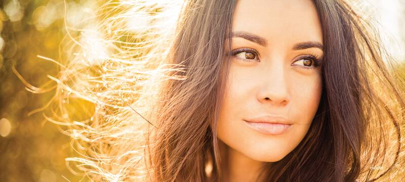 woman model getting after filler injections to cheeks and mouth