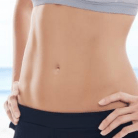 woman belly button