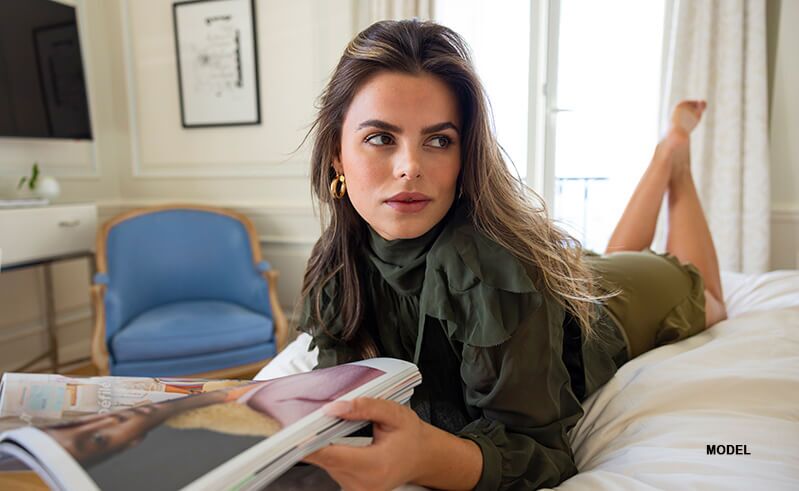 model woman post botox