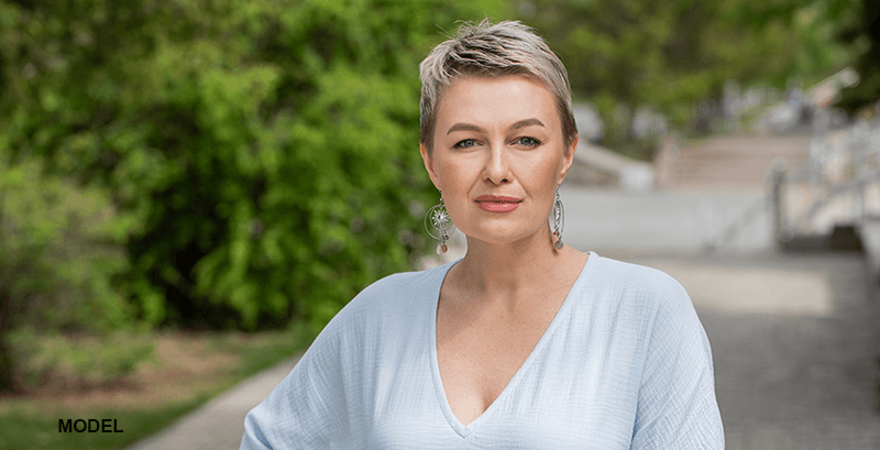 middle aged woman model with great skin