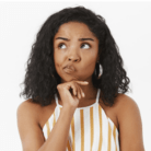 inquiring woman model