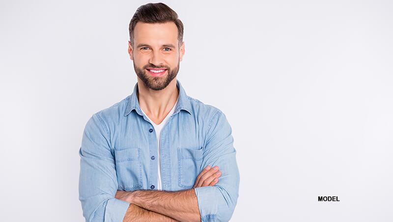 male model with nice hair