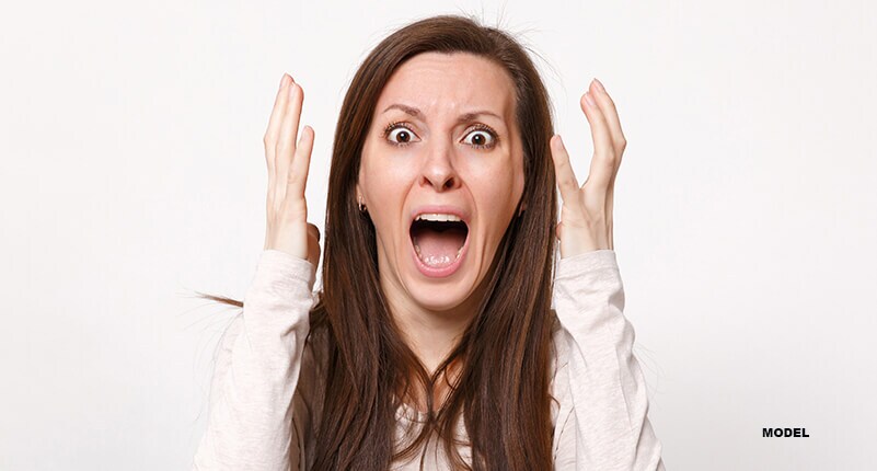 Upset woman